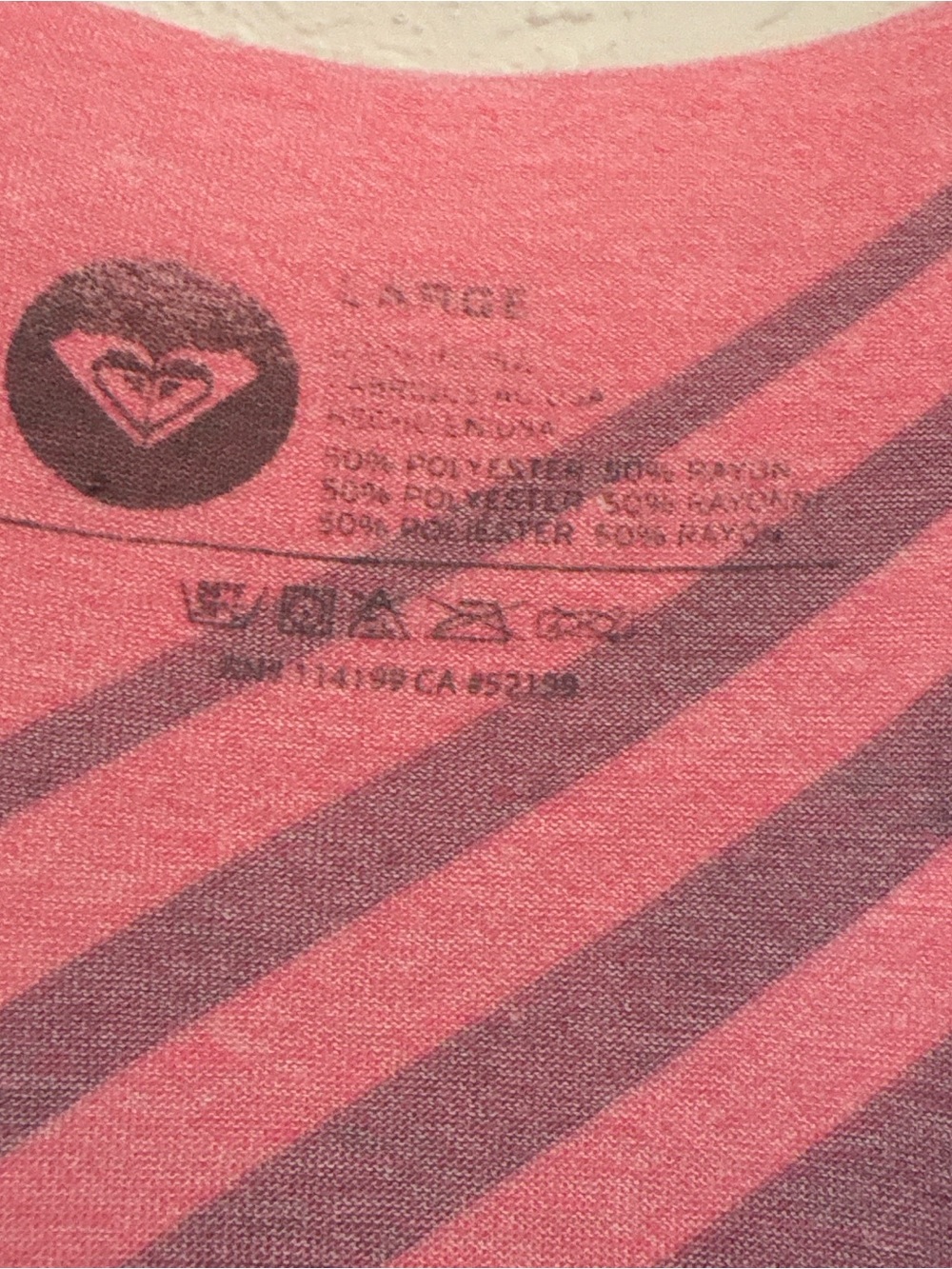Y2K Roxy Preppy Pink Striped Racerback Tank Top💕 - Picture 5 of 5